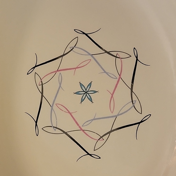 Vintage Mid Century Harmony House Platter in Domino Pattern - Picture 3 of 4